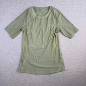 ATHLETA womens Pacifica II Tee Rashguard Top light yellow/green size med